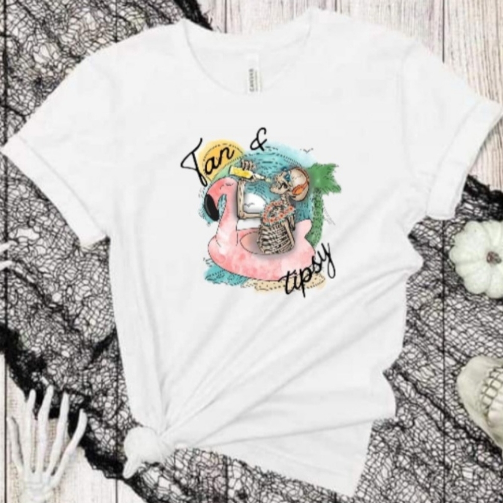 Tan & tipsy tshirt